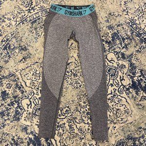 Gymshark Flex Leggings Grey/Blue, Size S